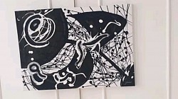 Painting done by a visualy Impaired artist.