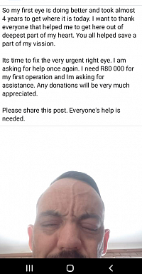 Your DONATION can safe my eyes.